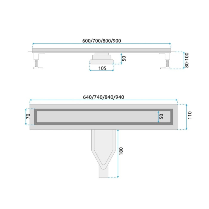 трап Rea Neox Superflow 80 nikiel brushed (REA-G2707)