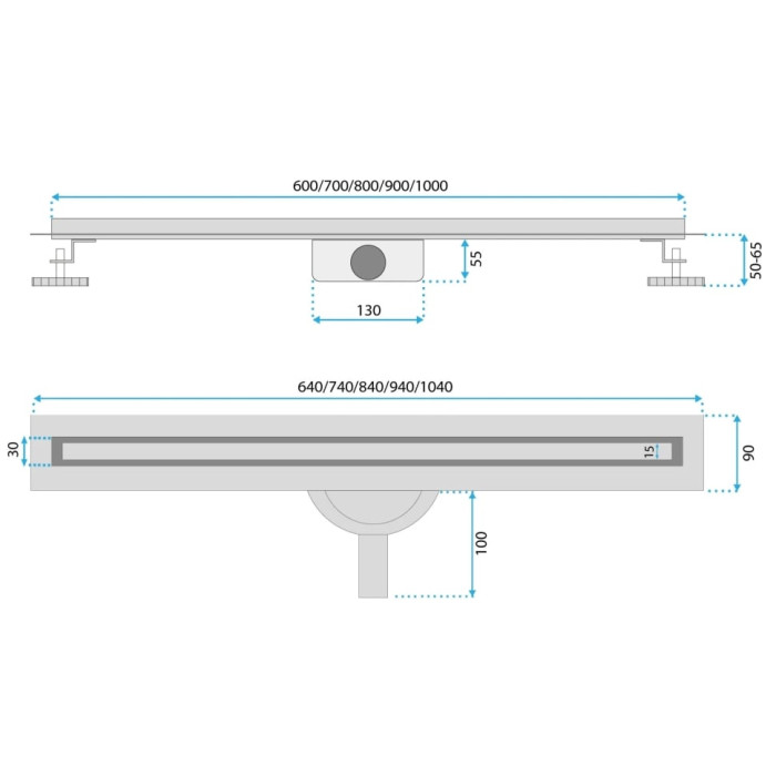 трап Rea Neox Slim Pro brushed nickel 90 (REA-G4811)
