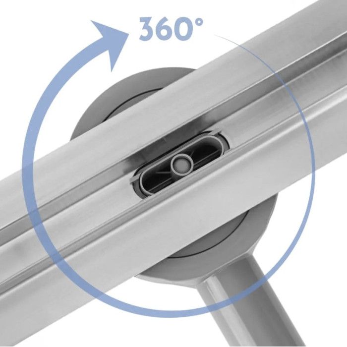 трап Rea Neo Slim Pro 800 мм, + сифон, ніжки, матова сталь (REA-G5802)