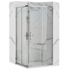 душова кабіна Rea Punto 80x80 chrom безпечне скло, прозоре (REA-K0863)