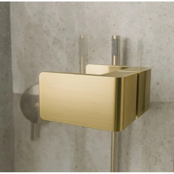 душові двері Rea Atlas 100x200 безпечне скло, прозоре, праворуч, gold brush (REA-K4675)