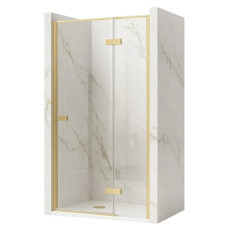 душові двері Rea Atlas 120x200 безпечне скло, прозоре, праворуч, gold brush (REA-K4677)