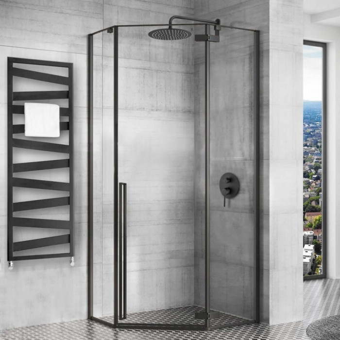 душова кабіна Rea Diamond 100x100 безпечне скло, прозоре (REA-K5623)