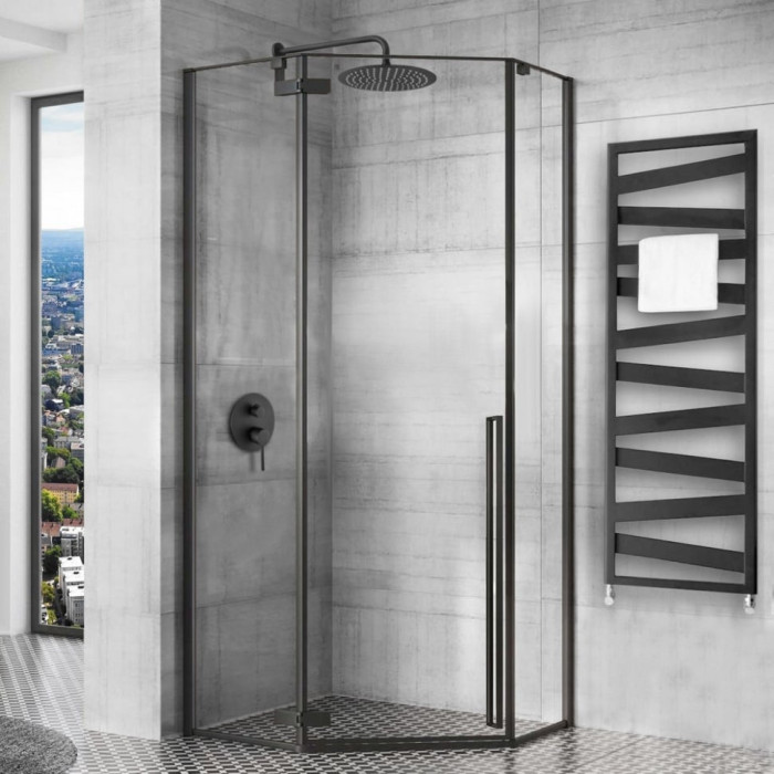 душова кабіна Rea Diamond 100x100 безпечне скло, прозоре (REA-K5623)