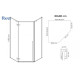 душова кабіна Rea Diamond 100x100 gold безпечне скло прозоре (REA-K6616)