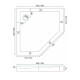 душова кабіна Rea Diamond 100x100 gold безпечне скло прозоре (REA-K6616)