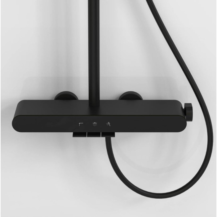 душова система для ванни та душу Rea Farel black matt (REA-P0354)
