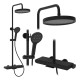 душова система для ванни та душу Rea Farel black matt (REA-P0354)
