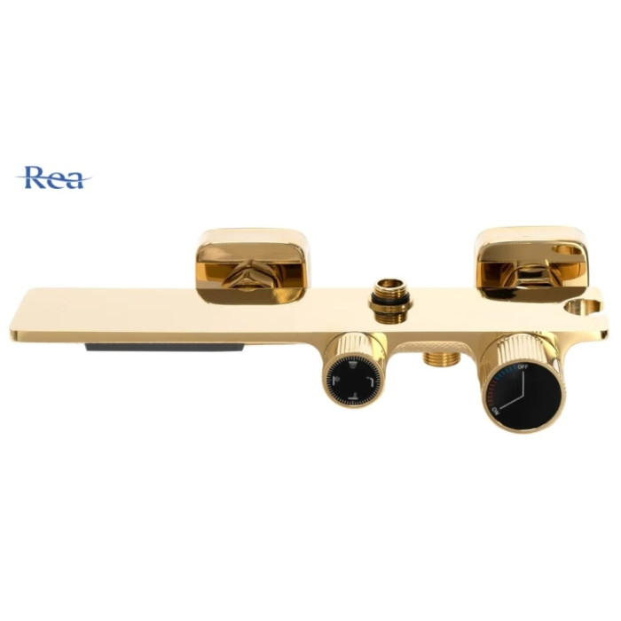 душова система з термостатом Rea Helix gold (REA-P6619)
