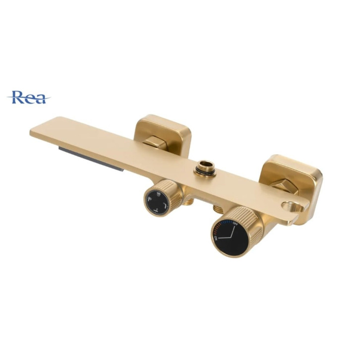 душова система з термостатом Rea Helix brush gold (REA-P6621)