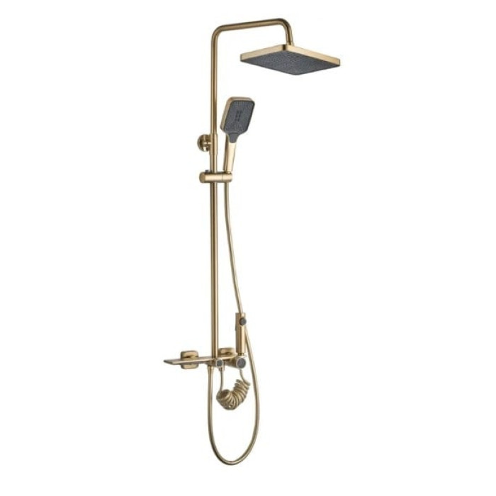 душова система з термостатом Rea Helix brush gold (REA-P6621)