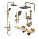 душова система з термостатом Rea Helix brush gold (REA-P6621)