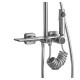 душова система з термостатом Rea Helix brushed nickel (REA-P6622)