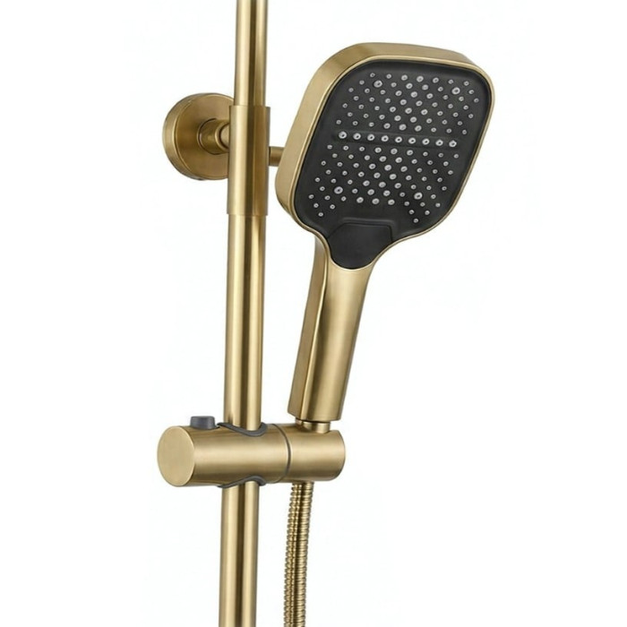 душова система для ванни та душу Rea Arlo brush gold (REA-P7441)