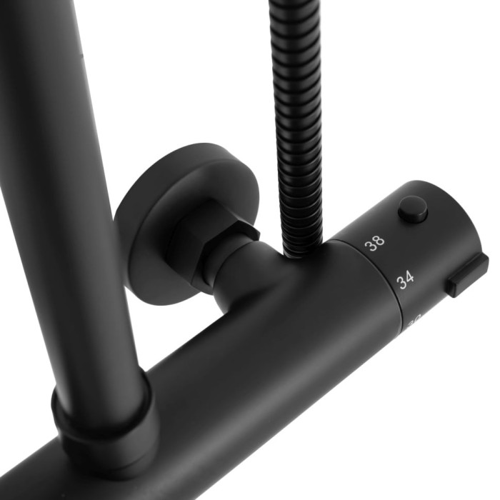 Душова система Rea Bliss black з термосатом (REA-P8804)