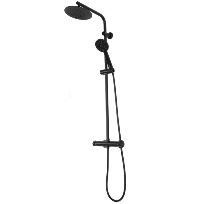 Душова система Rea Bliss black з термосатом (REA-P8804)