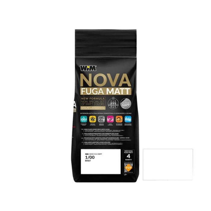 Зат WIM  NOVA FUGA MATT 1/00  2кг білий (1 сорт)