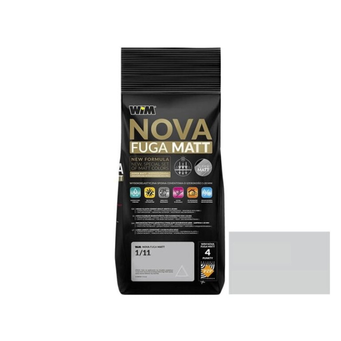 Зат WIM  NOVA FUGA MATT 1/11  2кг сріб-сірий (1 сорт)
