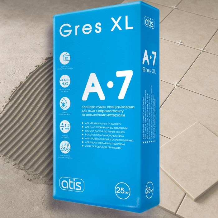 Клей д/гресу ATIS A-7 Gres XL  25кг C2T (1 сорт)