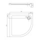 STQ2090 FRAME Піддон чверть кола 90*90 (1 сорт)