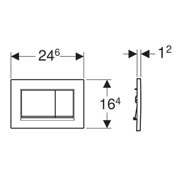 115.883.KJ.1 Sigma20 square  клавіша, біла/глянцевий хром (1 сорт)