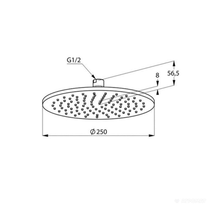 643250500 A-QA Верхній душ-250 (1 сорт)