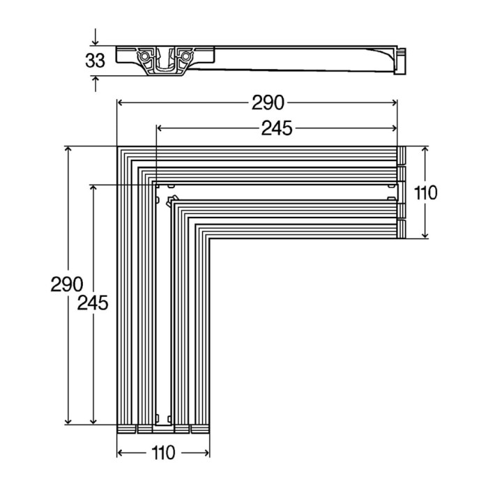 721688 Advantix Vario Кутовий з'єднуючий елемент (1 сорт)