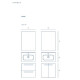 123150 STREET Pack Комплект меблів 50 White (тумба+раковина+дзерк) (1уп) (1 сорт)