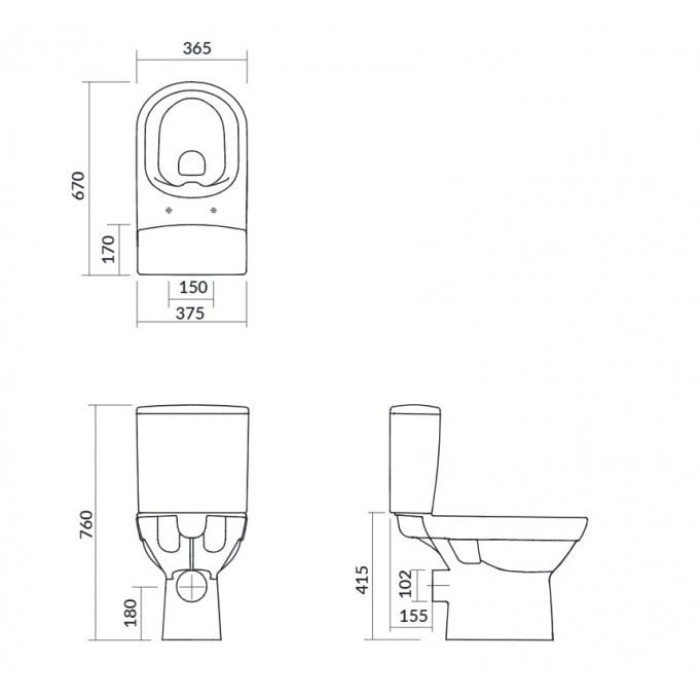 K35-036 CITY 011 3/5л  Компакт 602 NEW CLEAN ON + кришка дюропл. Soft Close (1 сорт)