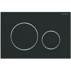 115.882.14.1 Sigma20 round Клавіша змиву, подвійний змив, легкоочисна поверхня, чорний мат/хром глянець (1 сорт)