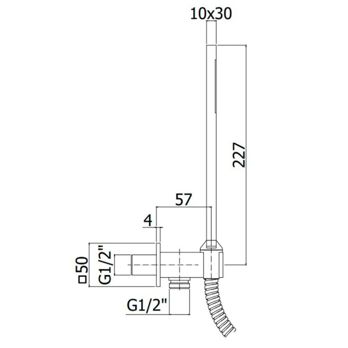 ZDUP095ST Quadro Душовий  набір,  Steel looking (1 сорт)