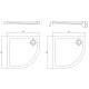 STQ2080 FRAME Піддон чверть кола 80*80 (1 сорт)