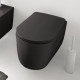 5391 31 Nolita Кришка д/унітазу SLIM, soft close, quick release, чорний матовий (1 сорт)