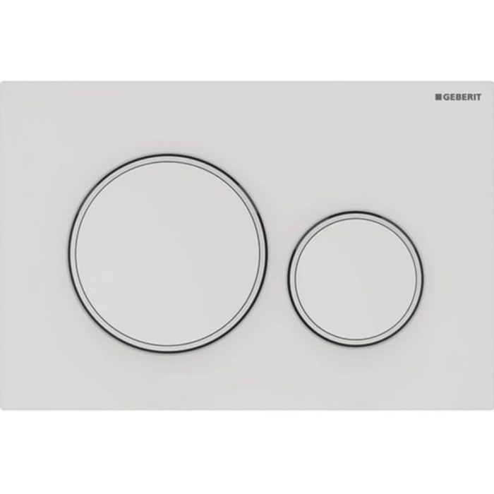 115.882.01.1 Sigma20 round Клавіша змиву, подвійний змив, легкоочисна поверхня, білий мат (1 сорт)
