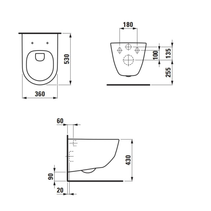 H8669570000001 PRO Унітаз підвісний Rimless з кришкою Slim Soft Close, білий (1 сорт)