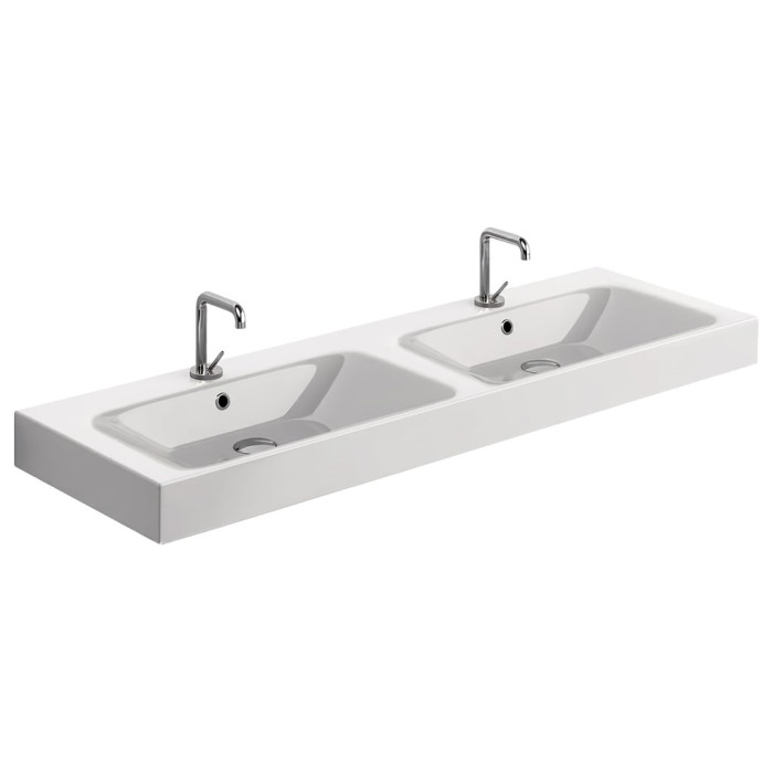 3536 01  Cento раковина 140x45 з 2 отв, білий (1 сорт)