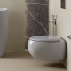 CLOSC3901WH + CLOWC1446AWHA CLOUD Унітаз підвісний з кришкою Duroplast, SLIM, Soft Close, Quick Release, безобідковий, білий глянець (1 сорт)