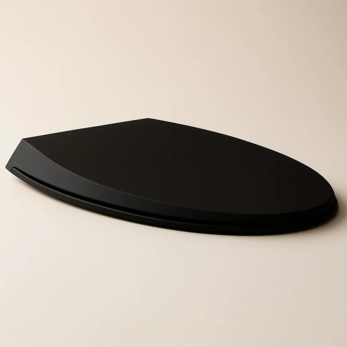 CLOSC3901504 Кришка д/унітазу CLOUD Duroplast, SLIM, Soft Close, чорний матовий (1 сорт)