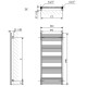 WGFIN114050K9M5SX Рушникосушка Fiona 1140*500, колір чорний мат (RAL 9005) (1 сорт)