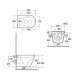RST23500A+RSTSC3901500 FEELING Унітаз підвісний з кришкою SLIM Duroplast, Soft Close, Quick release, безобідковий, білий матовий (1 сорт)
