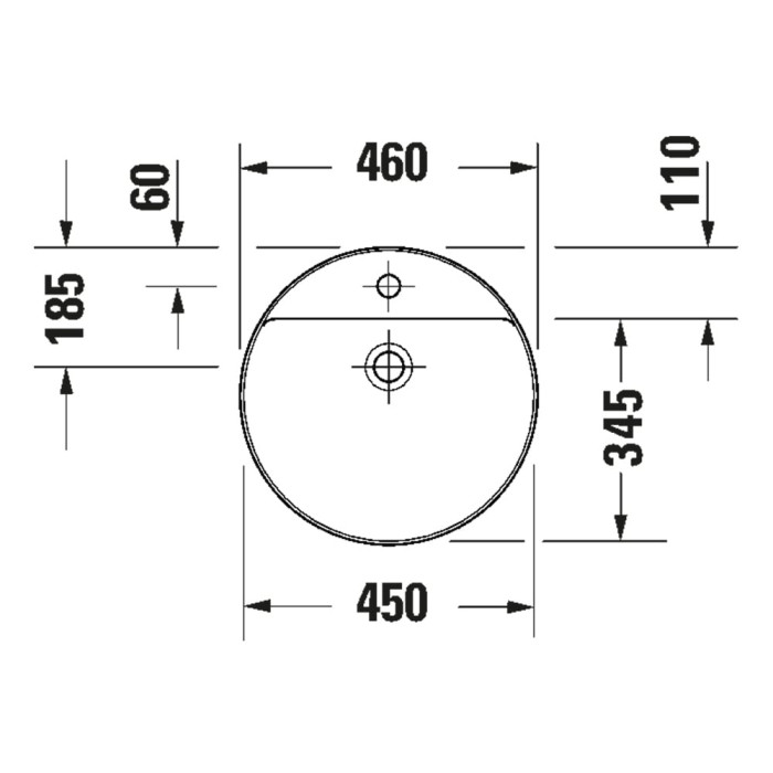 2662463271  Vitrium  Раковина на стільницю, 46 см, білий мат (1 сорт)