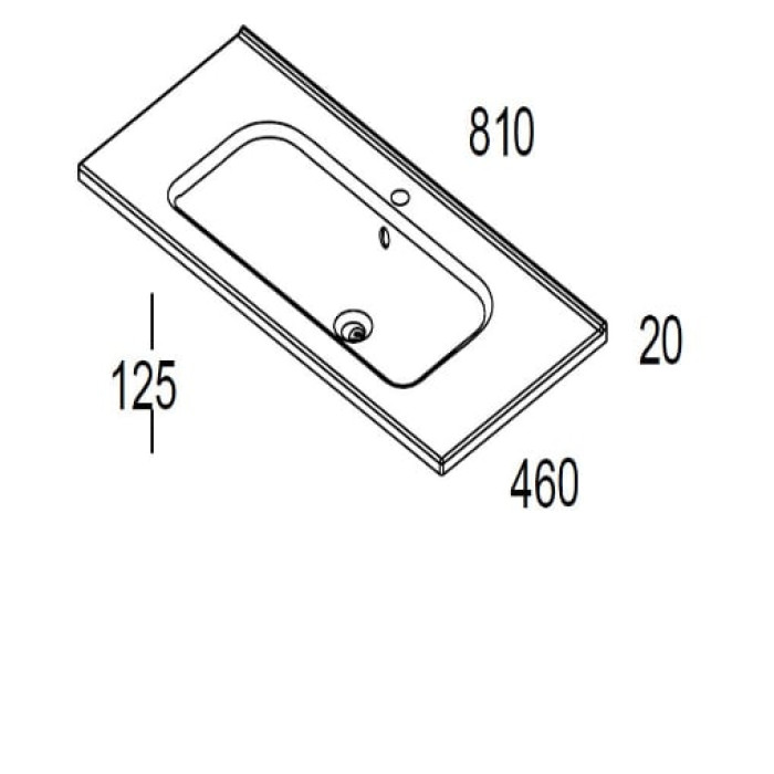 C0075458  (127165+123343)  ONIX  Тумба 80,  + раковина Slim,   cірий цемент (1 сорт)
