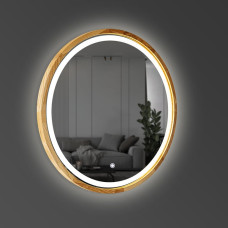 Perfection Slim Дзеркало з підсвіткою LED дуб натуральний 850мм (аурна,фронтальна,сенсорна (1 сорт)