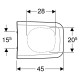 500.837.01.1 Сидіння з кришкою для унітаза Geberit iCon Square, дюропласт, з мікроліфтом (soft-close), швидкоз'ємні метал. петлі, колір білий (1 сорт)