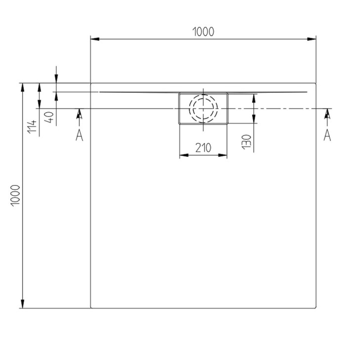 uDA1010ARA115V-RW  Architectura Піддон 100х100, білий мат (1 сорт)