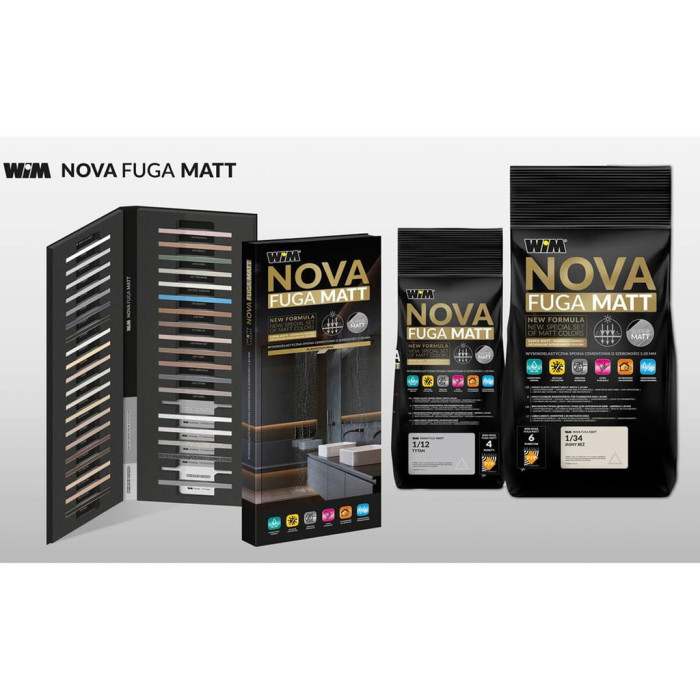 Зат WIM  NOVA FUGA MATT 1/22  2кг чорний (1 сорт)
