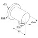 20543N0-15 NOVA FONTE Puristic Шлангове підключення, брашоване золото (1 сорт)