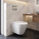 RST23AWHA+ RESC0004  RESORT Унітаз підвісний з кришкою slim, безобідковий, білий (1 сорт)