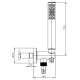 C12001C00094004 ZEN  Душовий набір, душовий комплект зі шлангом 1500мм, BRUSHED Nickel (1 сорт)