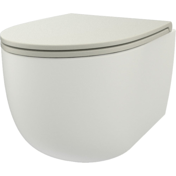 MWCWBLRF  BULL SLIM Soft Close Кришка в кольорі рanna (білий матовий) (1 сорт)